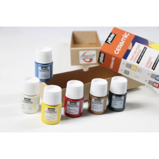 Pebeo Ceramic Paint Initiation Set Starter Colours 6 x 20 ml 756451